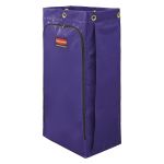 Rubbermaid 34 Gallon Janitorial Cleaning Cart Vinyl Bag, High Capacity, Blue